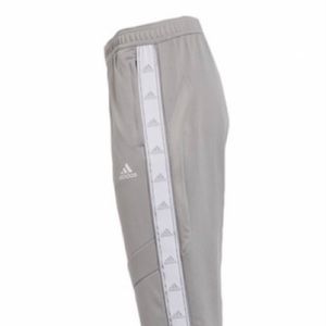 Team Mid Grey & White Side-Tape Tiro Track Pants, S